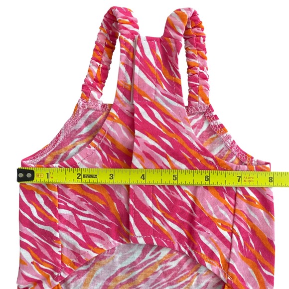 NEW Max & Maggie Ruffle Dog Dress Pink Orange Size S - Picture 7 of 8
